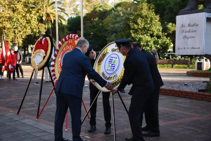GAZİ MUSTAFA KEMAL ATATÜRK ÜNYE’DE ANILDI