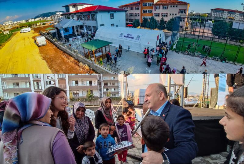 ÜNYE BELEDİYESİ ADIYAMAN’DA YARALARI SARIYOR